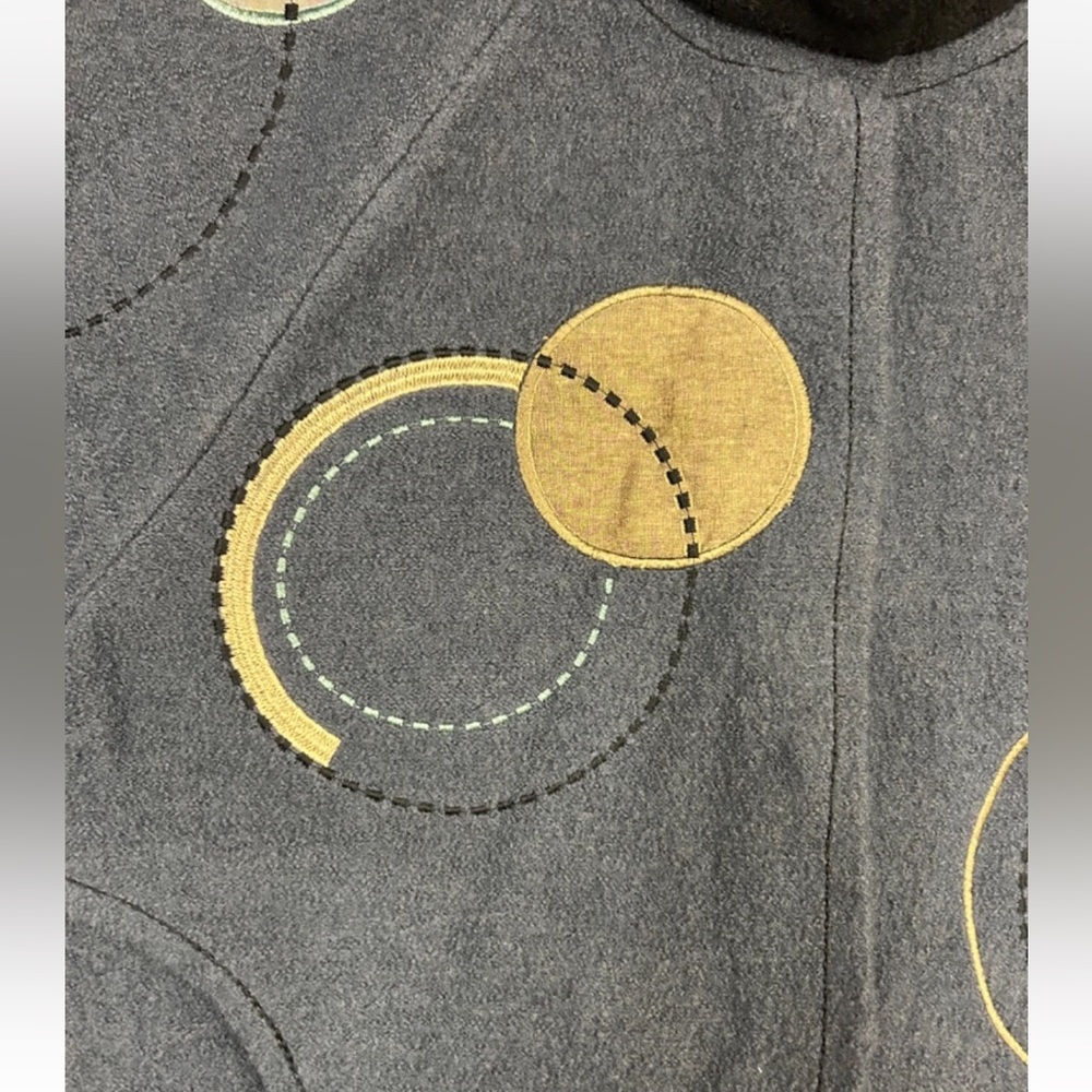 CoVelo Sweater Jacket Women Medium Blue Art to Wear Cardigan Art Teacher - Picture 7 of 12